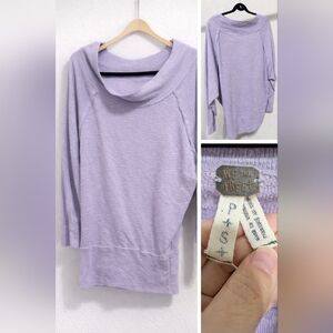 We The Free Pastel Lavender Boatneck Pullover